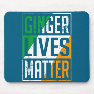Ginger Lives Irish Flag St Patricks Day Redhead Me Mouse Pad