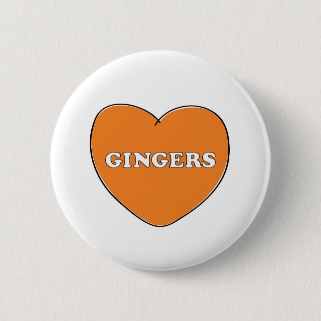 Ginger Love 6 Cm Round Badge (Front)