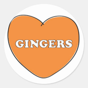 Ginger Love Classic Round Sticker