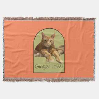 Ginger Lover Coral Throw Blanket