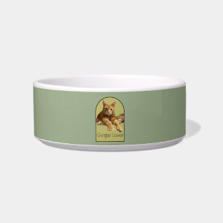 Ginger Lover Sage Green Ceramic Pet Bowl