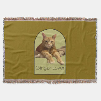 Ginger Lover Yellow Brown Throw Blanket