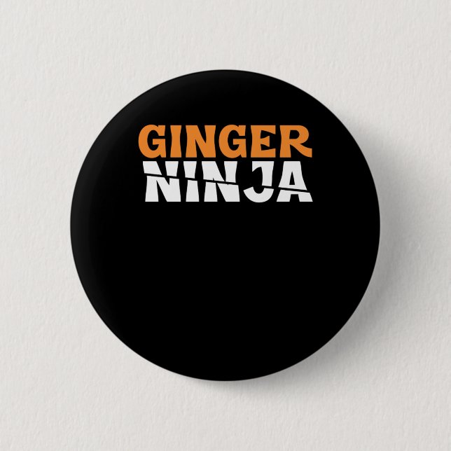 Ginger Ninja Redheads Red Hair Redhead Freckles Gi 6 Cm Round Badge (Front)