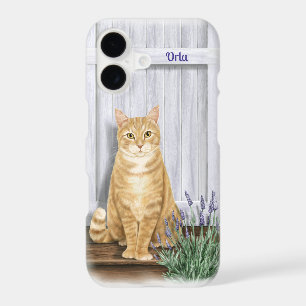 Ginger Orange Cat at Lavender Door Personalised