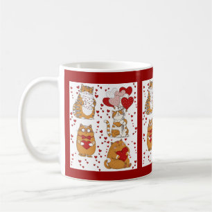 Ginger orange cat Valentine  Coffee Mug