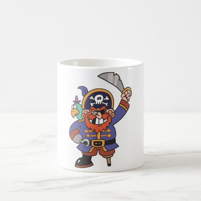 Ginger pirate with Parrot Coffee Mug (Center)