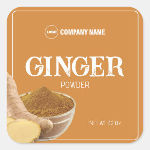 Ginger Powder Spice Label Sticker