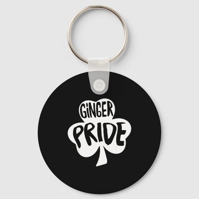 Ginger Pride Funny St Patricks Day Shirt Irish  Key Ring (Front)