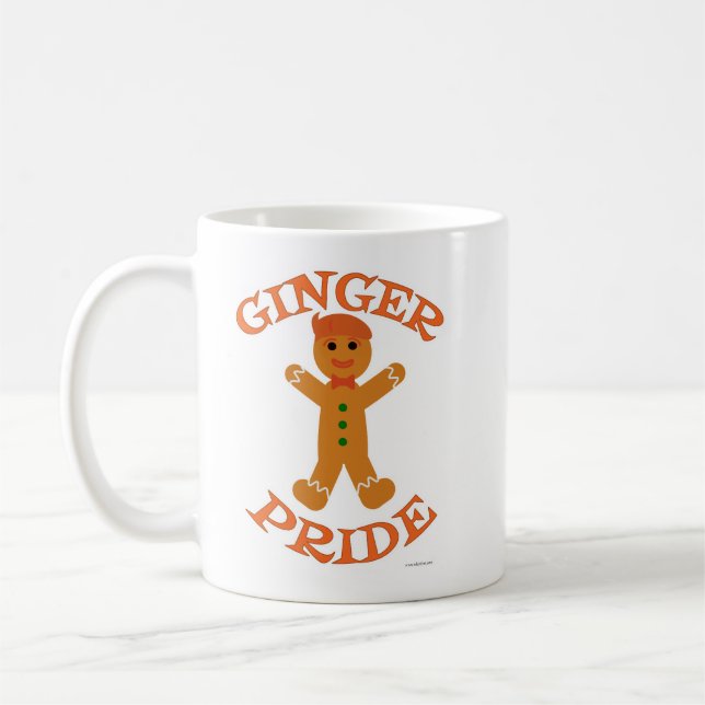 Ginger Pride Hair Colour Holiday Fun Cookie Coffee Mug (Left)