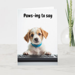 Ginger Puppy Fathers Day Card
