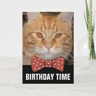 GINGER RED CAT BIRTHDAY CARDS