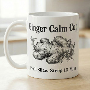 Ginger Root Tea Brewing Steps Art Coffee Mug