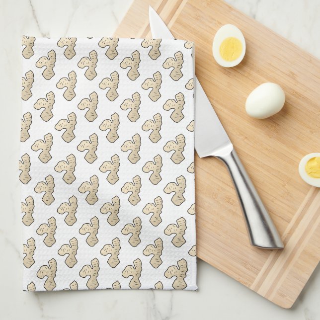 Ginger Root Tea Towel (Quarter Fold)