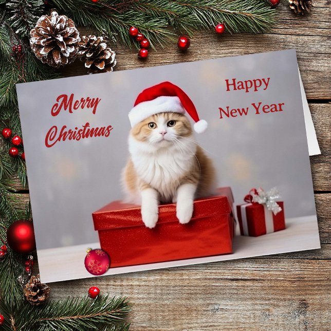 Ginger Santa Claus Cat Christmas Card (Creator Uploaded)
