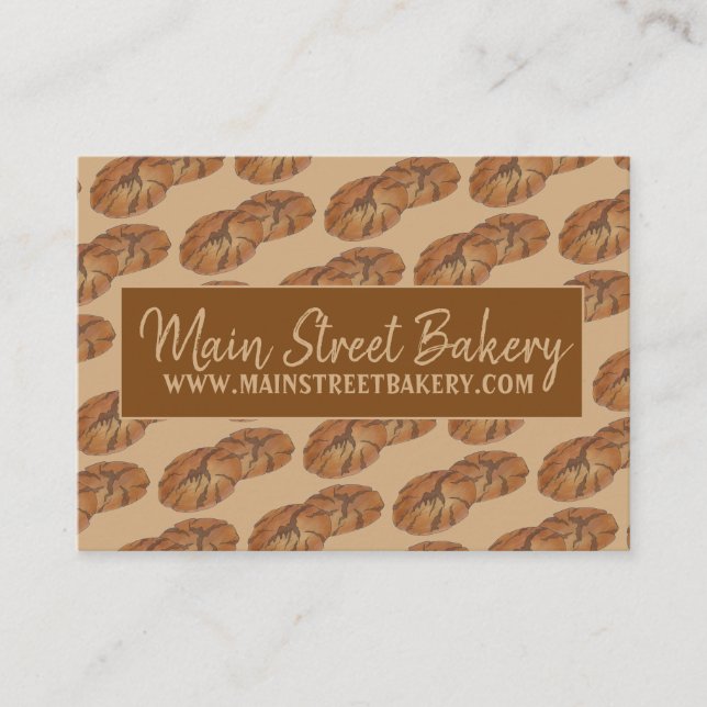 Ginger Snap Cookies Foodie Bakery Pastry Chef Business Card (Front)