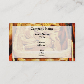 Ginger Snap Cookies in Basket Business Card