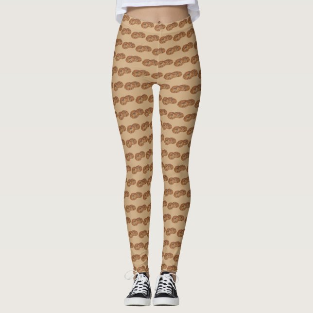 Ginger Snaps Gingersnap Biscuit Ginger Nut Cookies Leggings (Front)