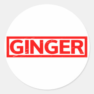Ginger Stamp Classic Round Sticker