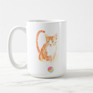 Ginger Tabby And Ball Coffee Mug