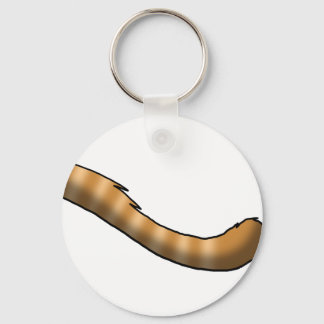 Ginger Tabby Cat Tail Key Ring