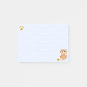 Ginger Tabby Kitty Cat Cartoon Post-it Notes