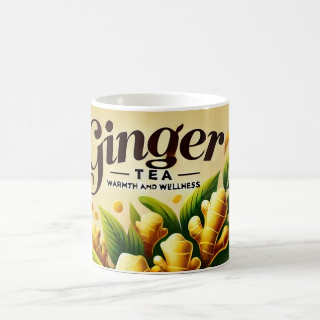 Ginger Tea Design AI art  Coffee Mug (Center)