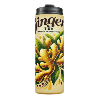 Ginger Tea Design AI art Thermal Tumbler