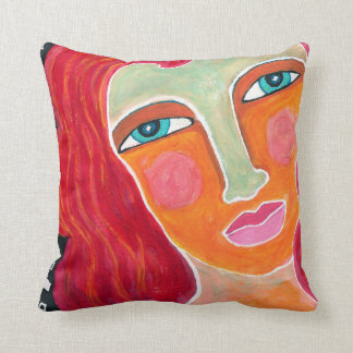 Ginger Throw Pillow-Abstract Art Cushion