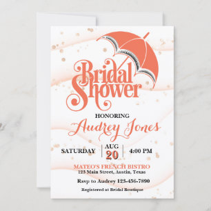 Ginger Umbrella Bridal Shower Invitation