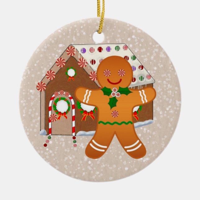 Ginger Wars Ceramic Tree Decoration (Front)