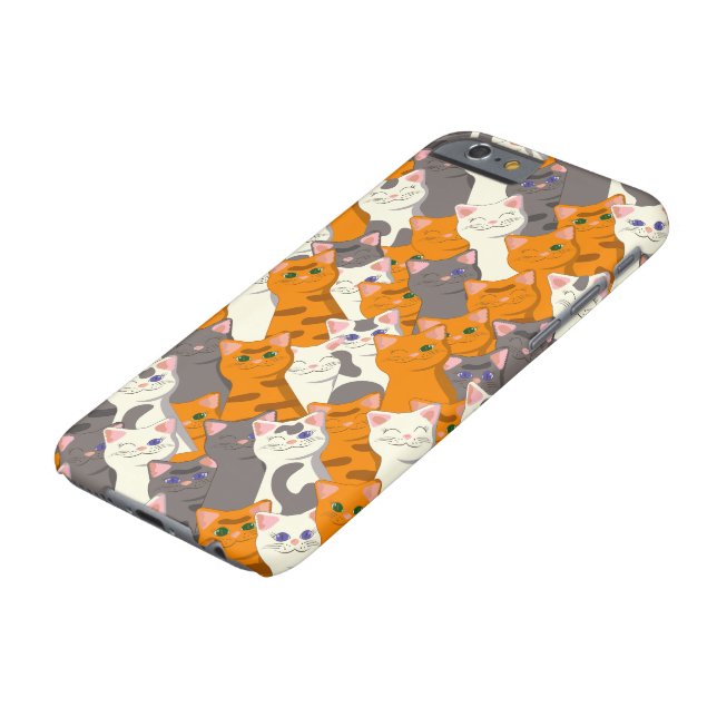 Ginger white black cat diagonal pattern Case-Mate iPhone case (Top)