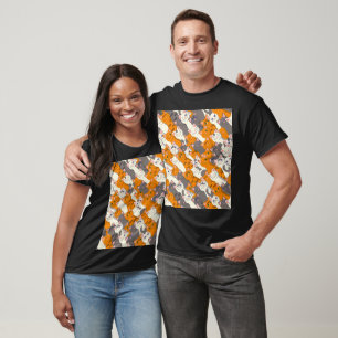 Ginger white black cat diagonal pattern T-Shirt