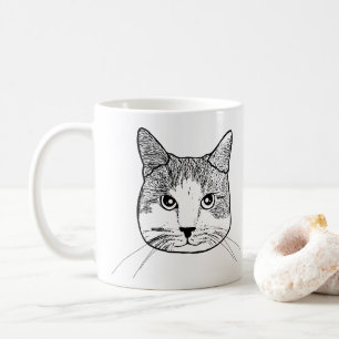 Ginger White Cat Personalised Coffee Mug