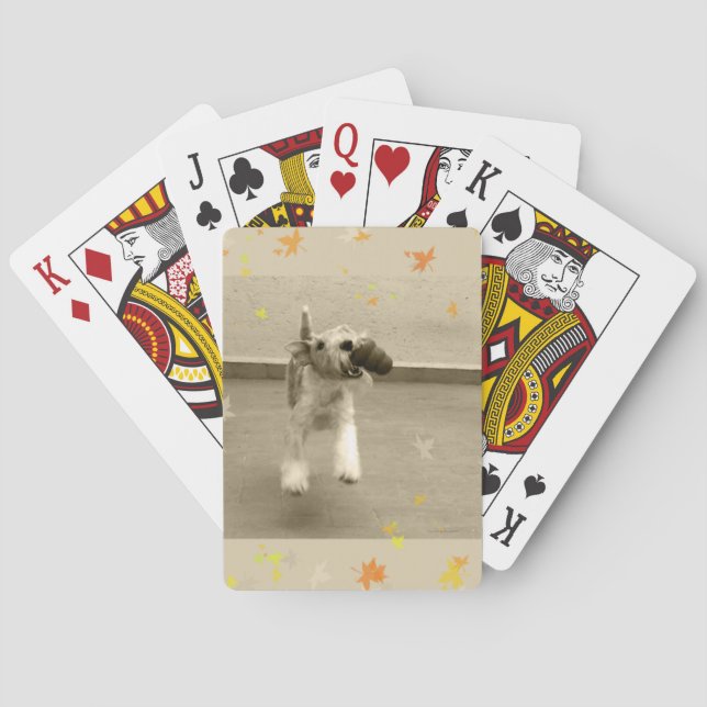 Ginger Wire Fox Terrier Playing Cards (Back)