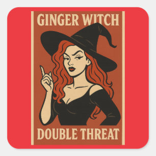 Ginger Witch Double Threat Stickers
