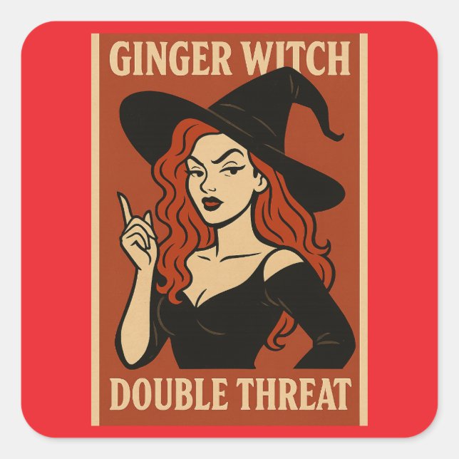 Ginger Witch Double Threat Stickers (Front)