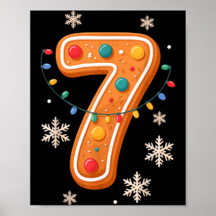 Gingerbread 6 7 Meme Christmas Matching Couple Boy Poster