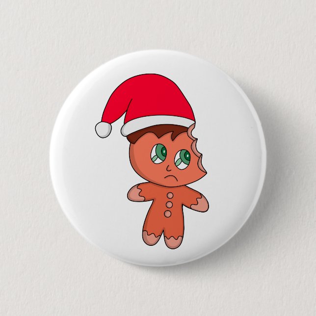 Gingerbread 6 Cm Round Badge (Front)