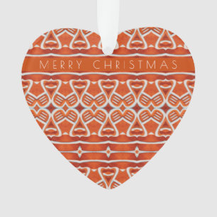 GINGERBREAD Acrylic Heart Ornament + Text