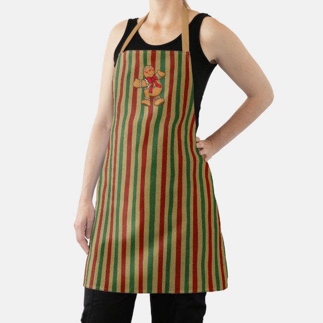 Gingerbread All-Over Print Apron (Insitu)