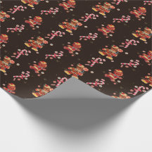 Gingerbread and Candy Canes Christmas Paper