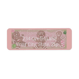 Gingerbread and Candy Return Address Label