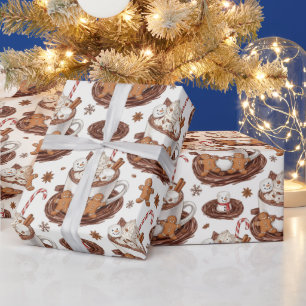 Gingerbread and Marshmallow Mug  Wrapping Paper