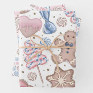 Gingerbread And Sweets Holiday Wrapping Paper Sheet
