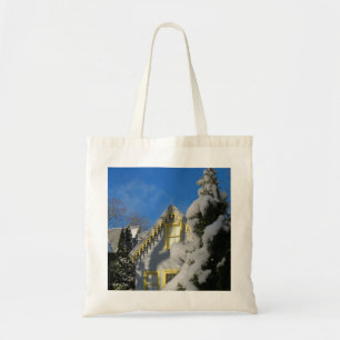 Gingerbread and Winter Snow - Martha's Vineyard Tote Bag