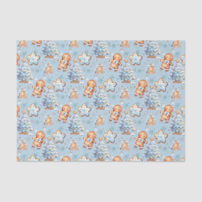 Gingerbread Baby Gingerbread Christmas Tree Tissue Paper (Front)