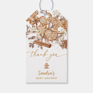Gingerbread Baby Shower Favour Tags