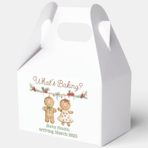 Gingerbread Baby Shower gender reveal Favour Box