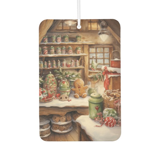 Gingerbread Bakery Car Air Freshener (Front)