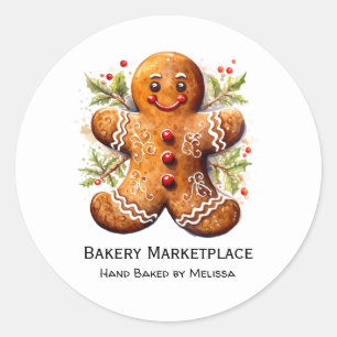 Gingerbread Bakery Product Promotion Sticker